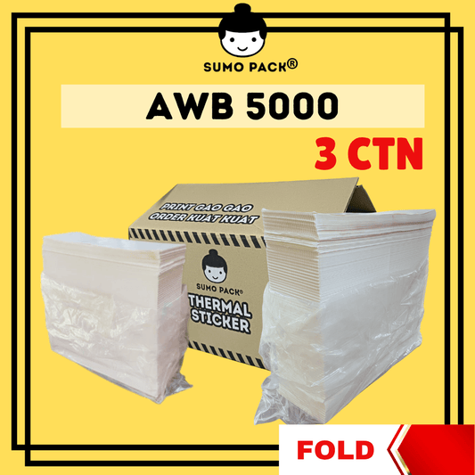 Thermal Sticker 5000 Fold Type (3 Cartons)
