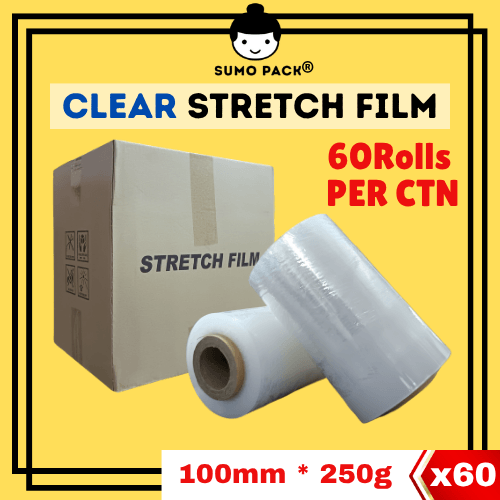 [1 CTN] Clear Baby Roll Stretch Film 100mm 250g